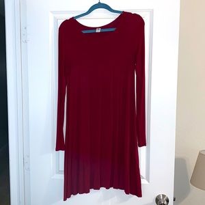 Old Navy Maroon Swing Dress